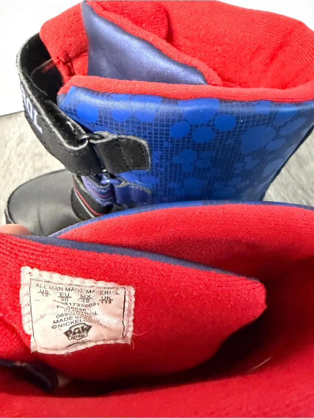 Paw Patrol Kids’ Boys Winter Boots Size 12
